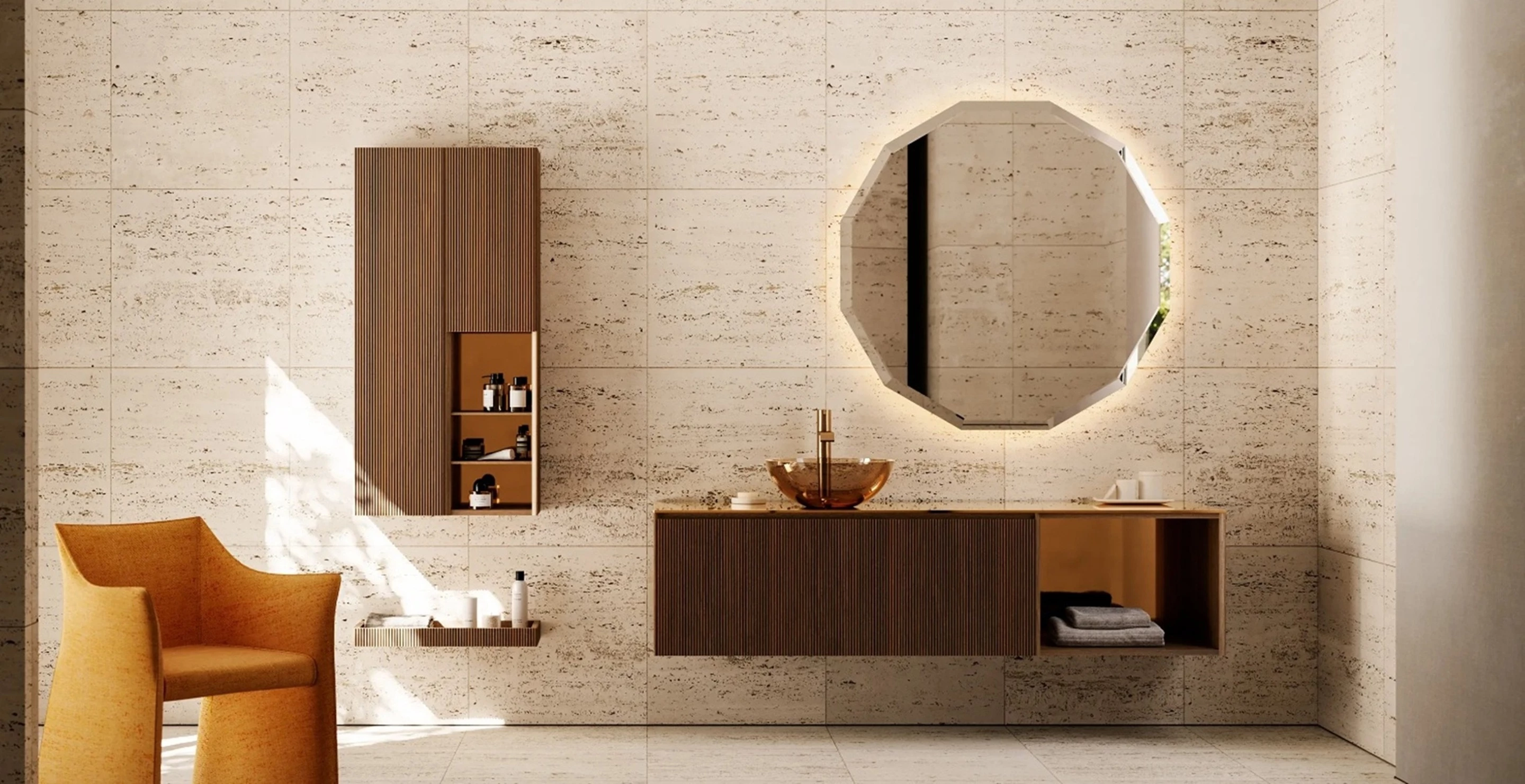 Artelinea - Plissé system, bois rainuré